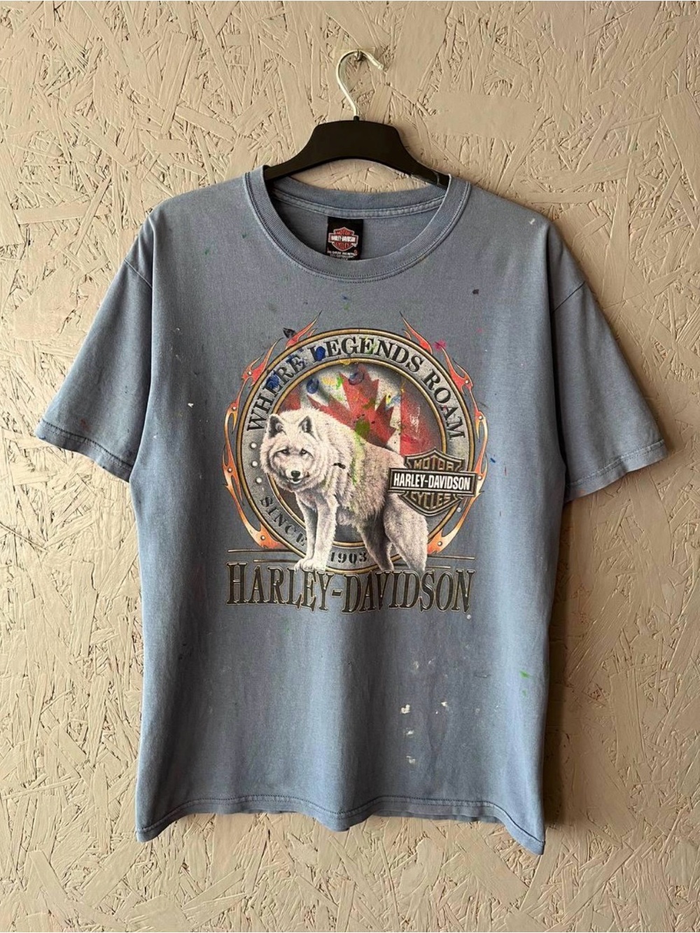 Vintage Trashed Harley Davidson Yukon 100% Cotton Tee